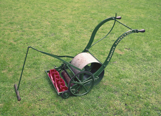 Made up in Britain Lawn Mower Edwin Beard Budding 1830