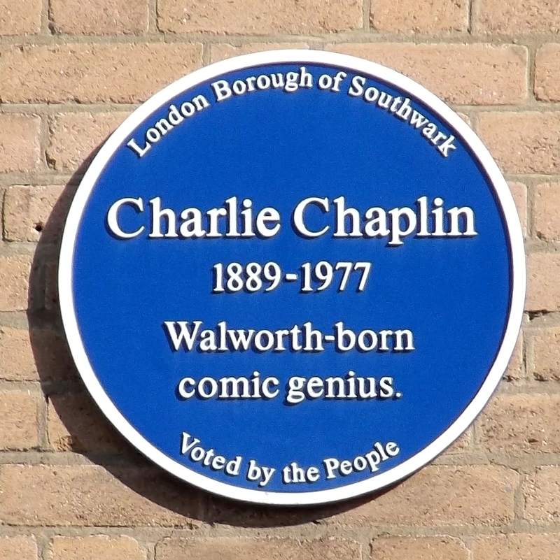 Charlie Chaplin blue plaque