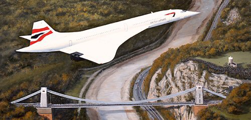 Concorde over Clifton Bridge