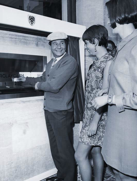 First ever ATM Withdrawal by actor Reg Varney