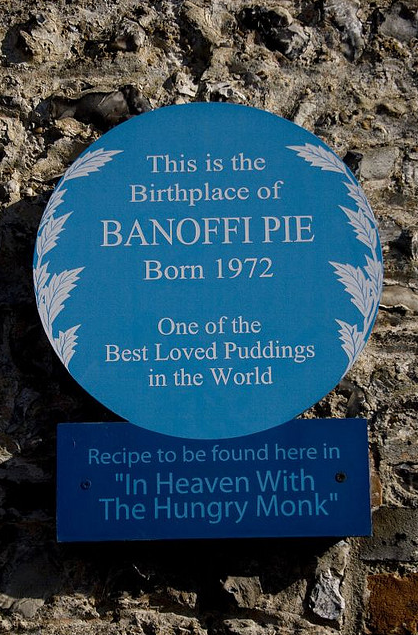 Hungry Monk Blue plaque