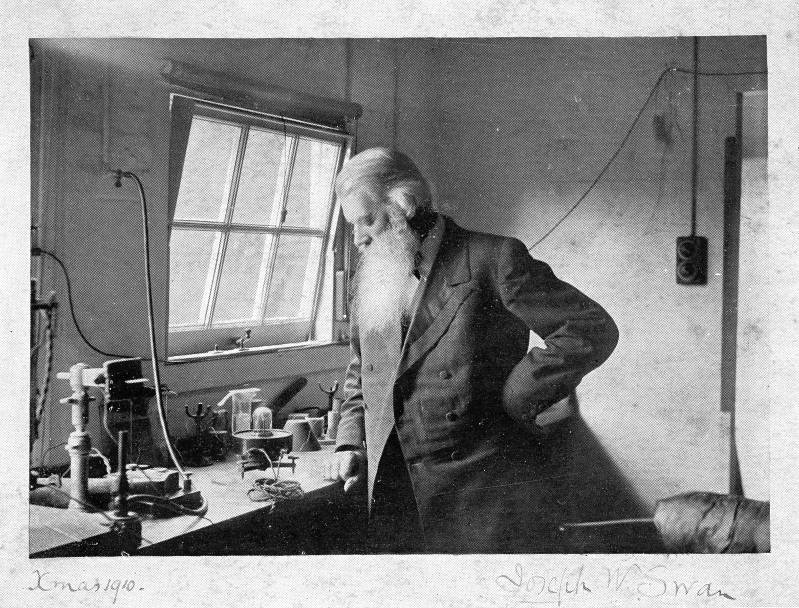 Joseph Swan in his lab.
