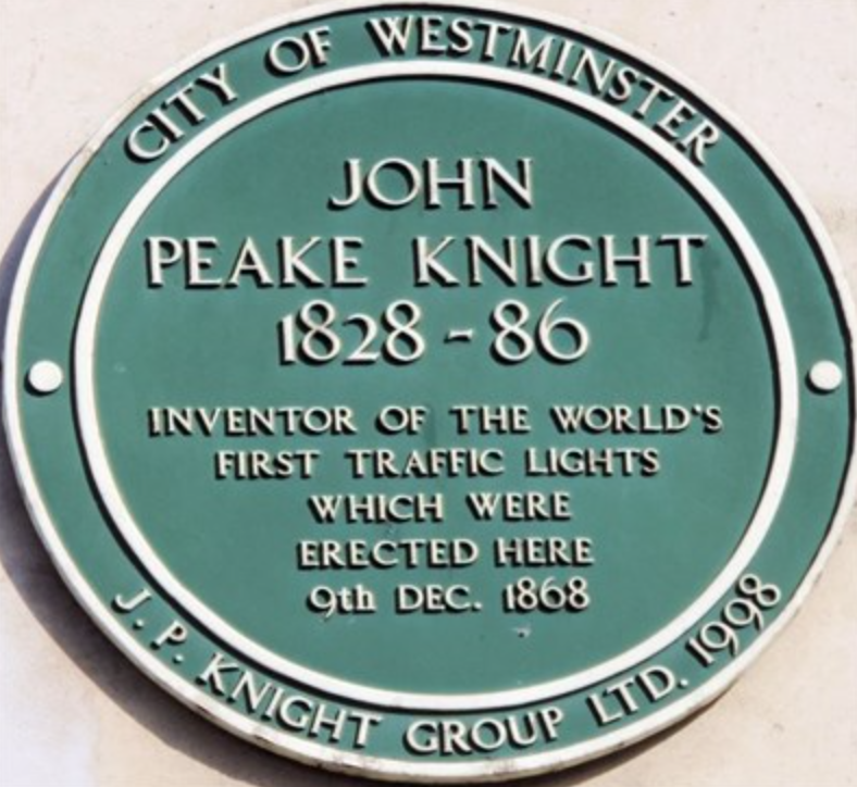 Plaque 1st traffic light