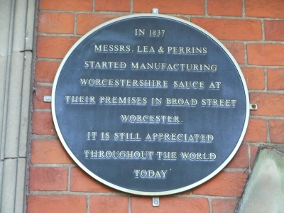 Lea and Perrins Blue Plaque Lea and Perrins Blue Plaque