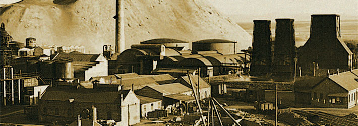 Shale oil refinery circa 1850