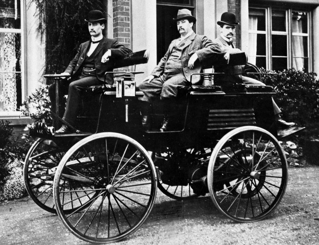 Thomas Parker in his Electric Car